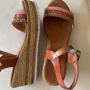 Platform Leather  Sandals espireldas size 37